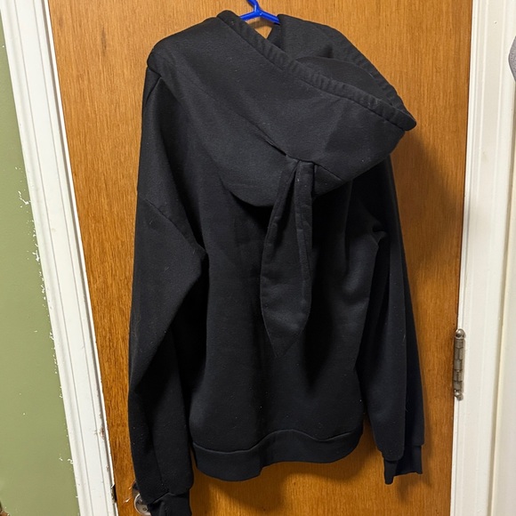 Black Hoodie With Cats On It - Picture 3 of 5